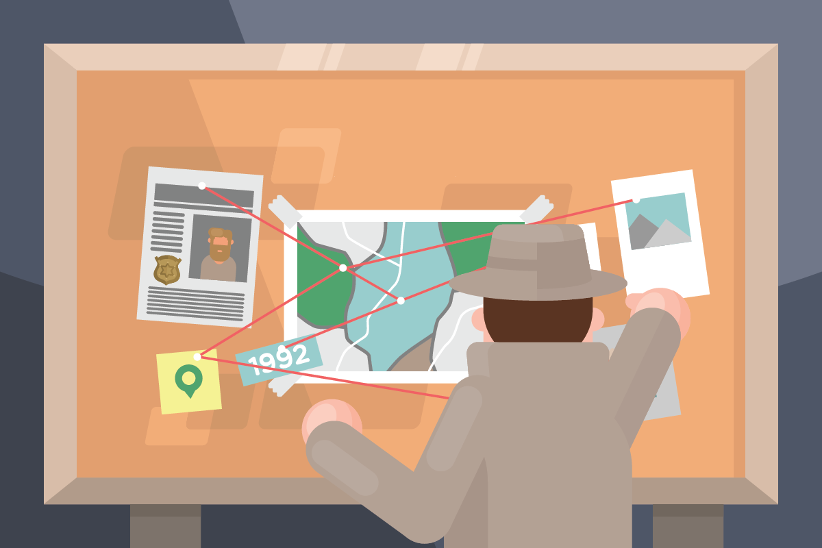 Illustration representing investigative reasoning for the SQL training project